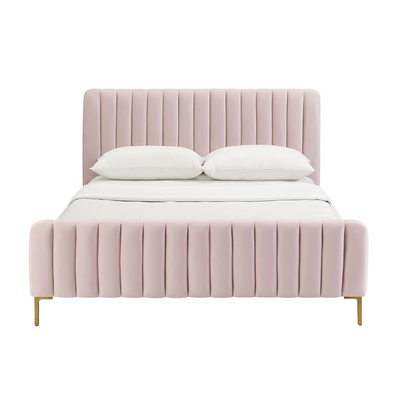 alido tufted upholstered low profile platform bed